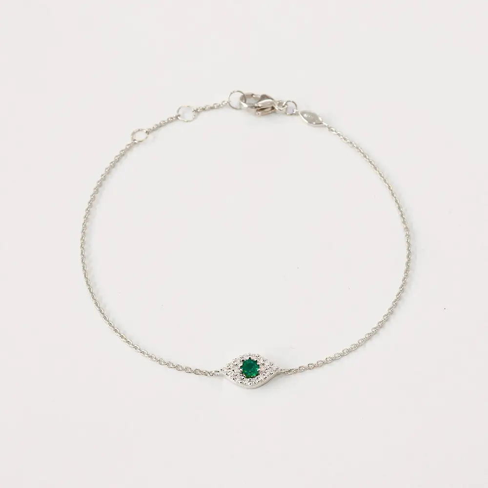 Classic Diamond Sapphire Emerald Bracelet
