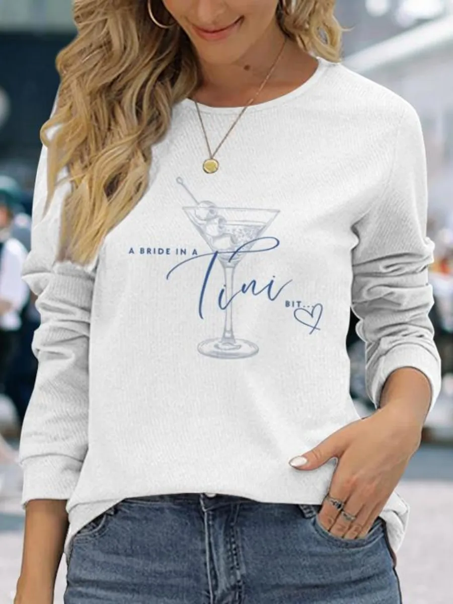 Martini Printed Round Neck T-Shirt
