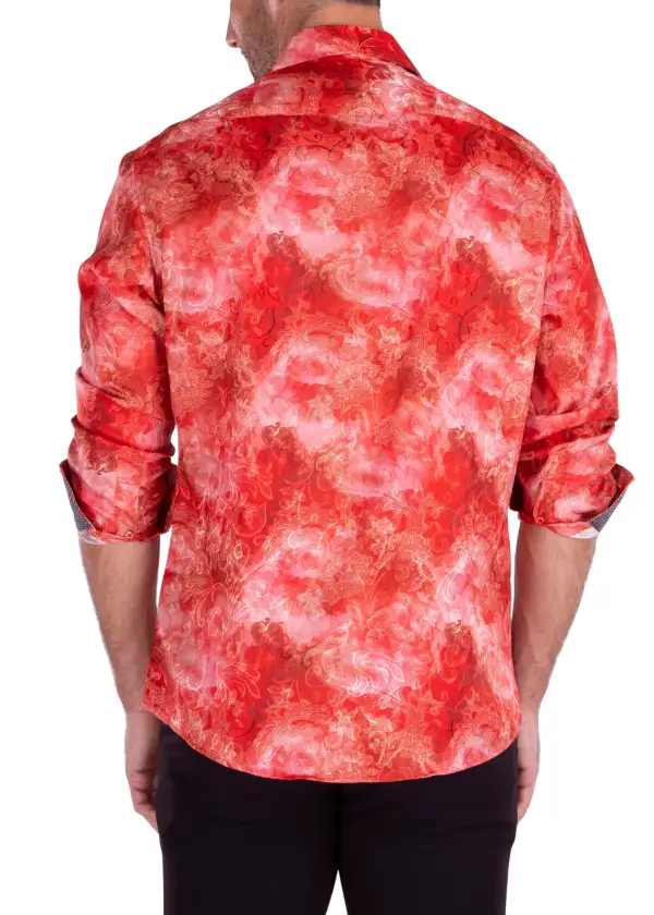 Tropical Button Up Dress Shirt