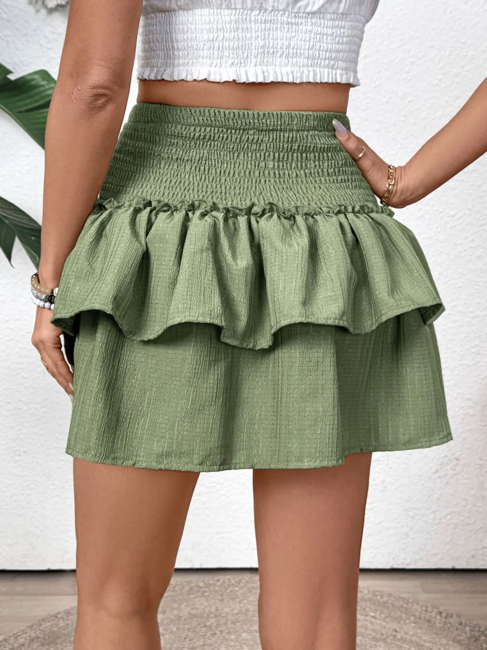 Smocked Perfee Mini Skirt