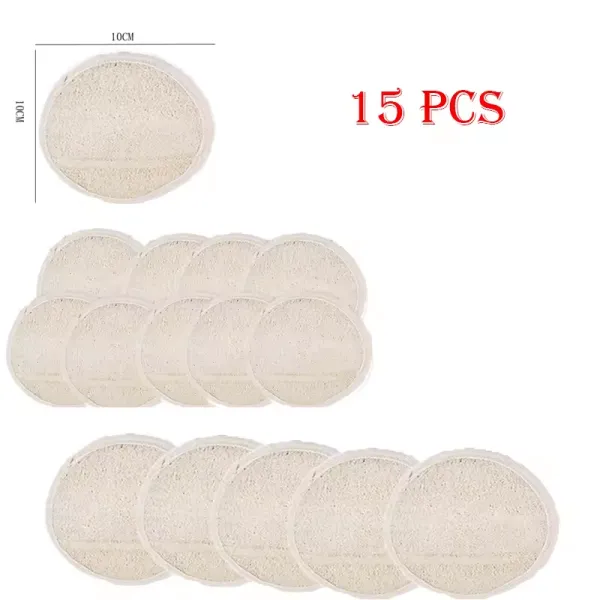 5pcs/pack Exfoliating Loofah Pads Scrubbing Travel