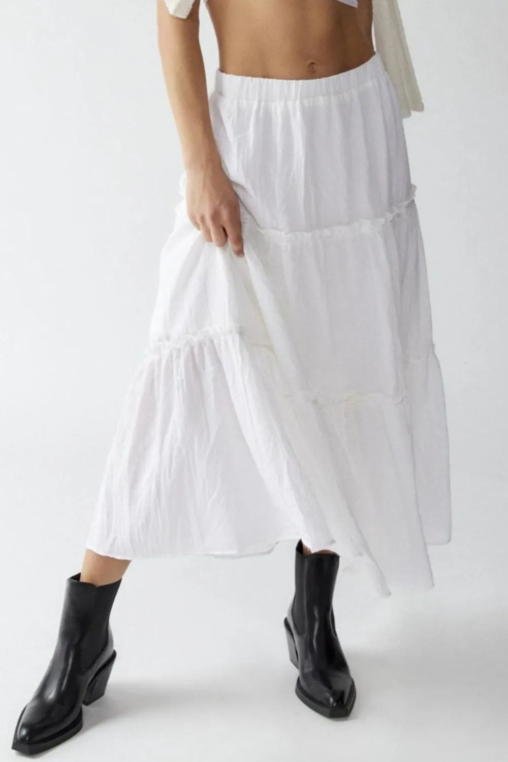 Frill Elastic Skirt