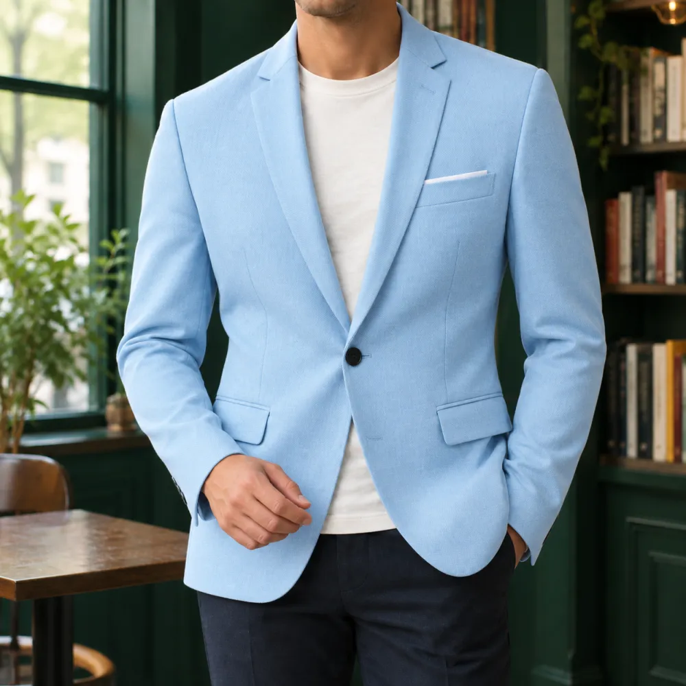 Tailored Notched-Lapel Blazer