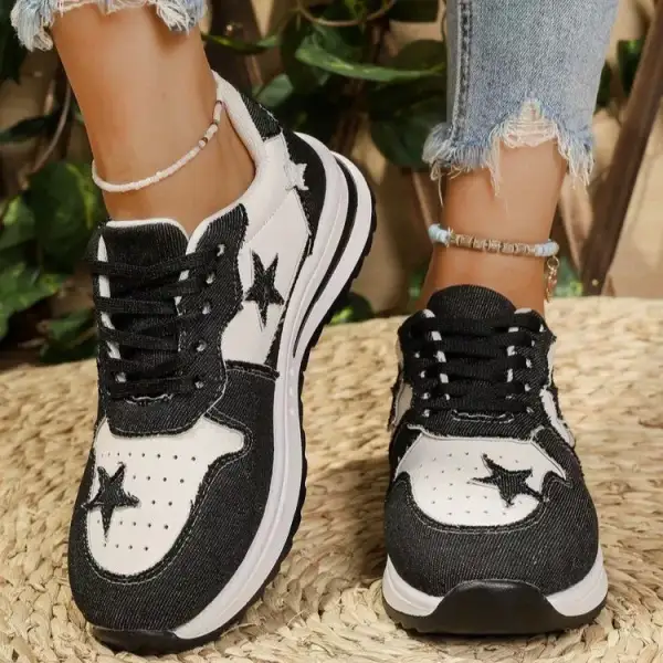 Star Lace-Up Sneakers