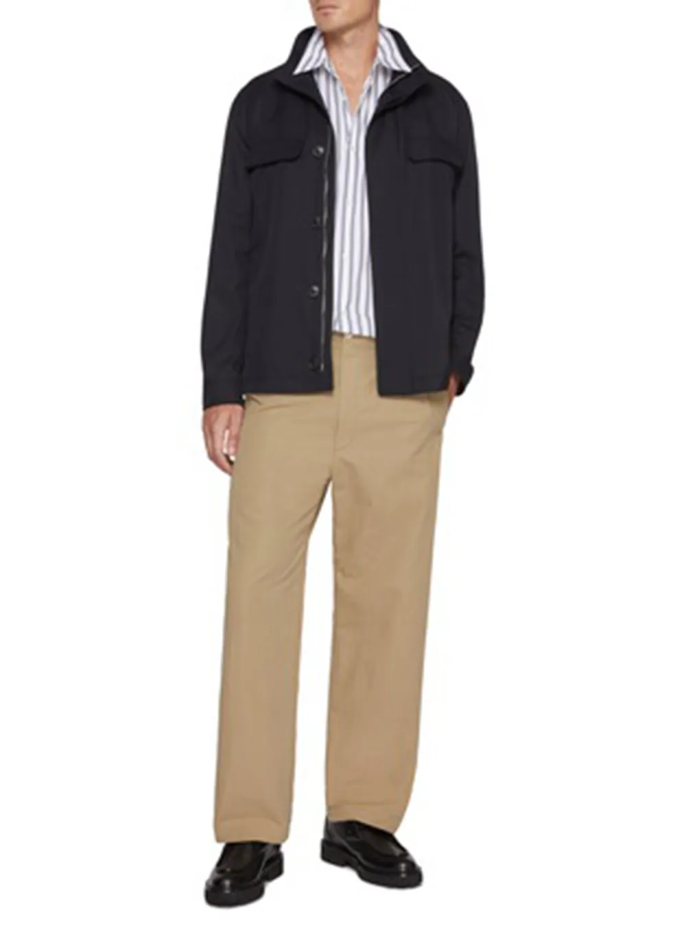 Modern Striped Button-Down Casual Shirt