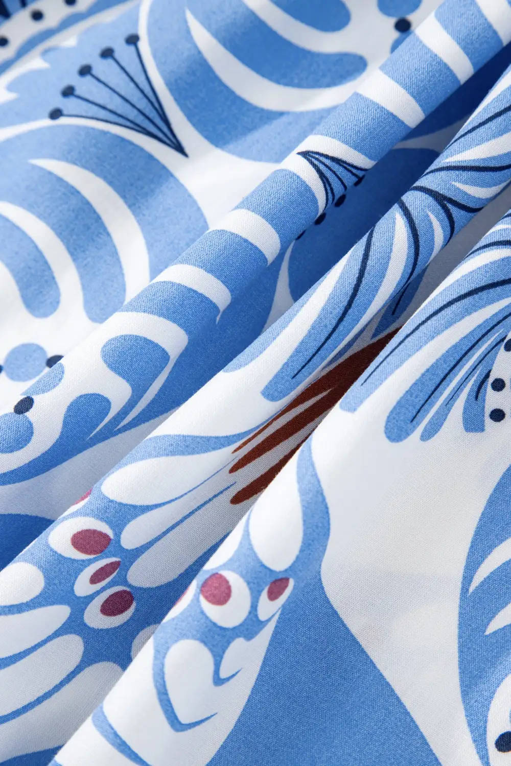 Soft Touch Printed Flutter Sleeve Dress