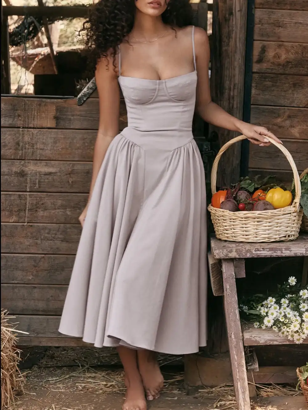 Ruched Sweetheart Neck Cami Dress
