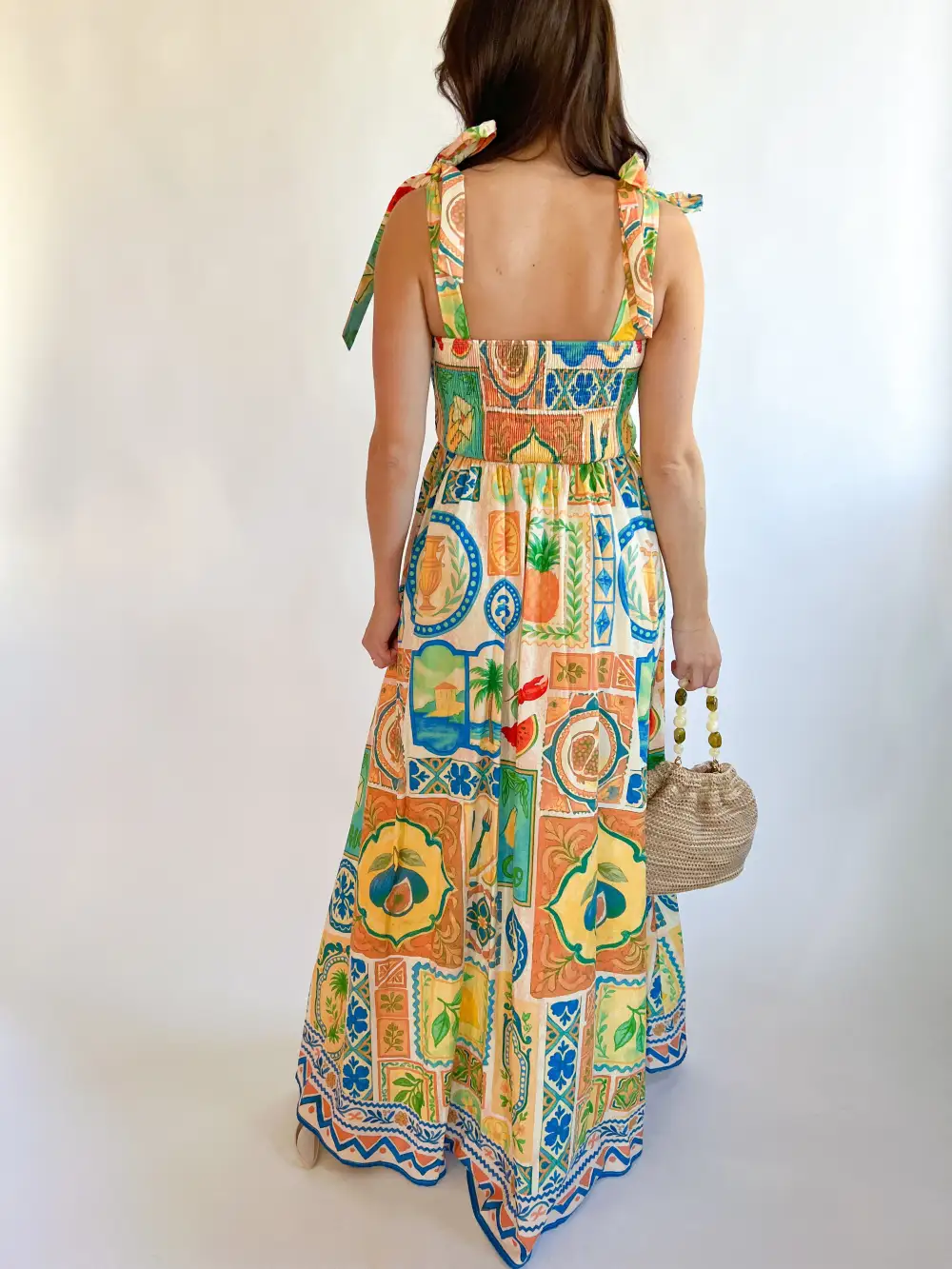 Printed Maxi Detail Dress