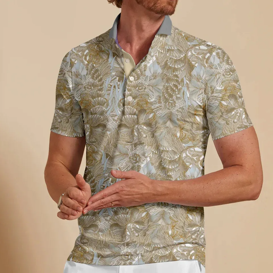 Refined Short Sleeve Button Up Polo Shirt