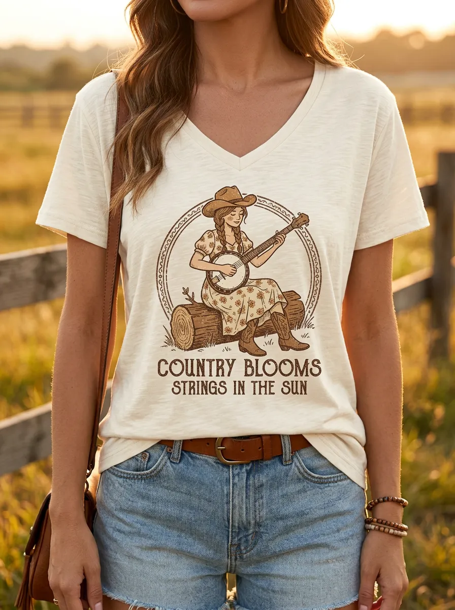 Everyday Banjo Women's V-Neck T-Shirt