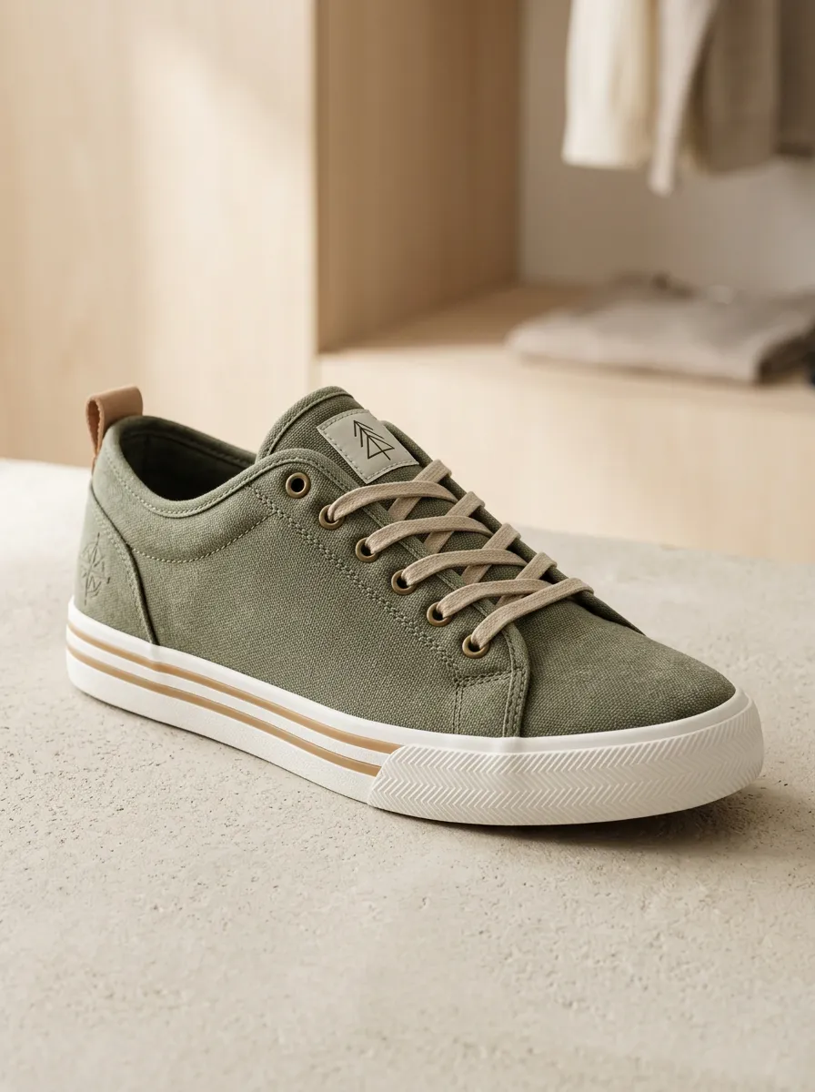 Casual Compass Graphic Tree Graphic Street Look Men's Canvas Shoes
