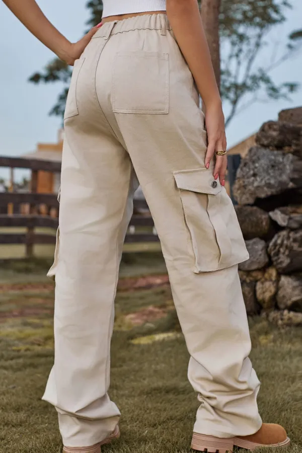 Loose Fit Long Jeans With Pockets