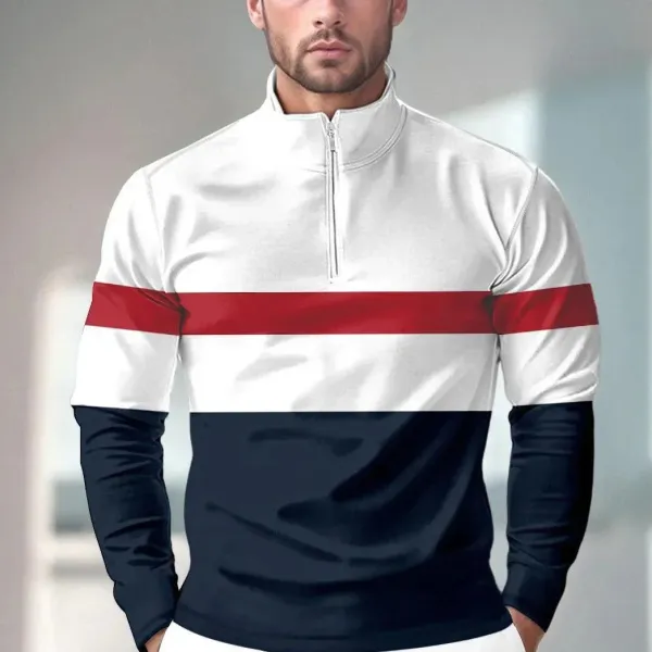 Versatile Midweight Long Sleeve Pullover Golf Shirt