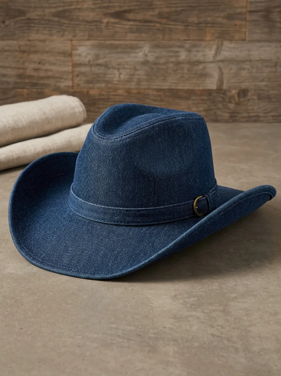 Curved Brim Breathable Band Detail Men's Cowboy Hat
