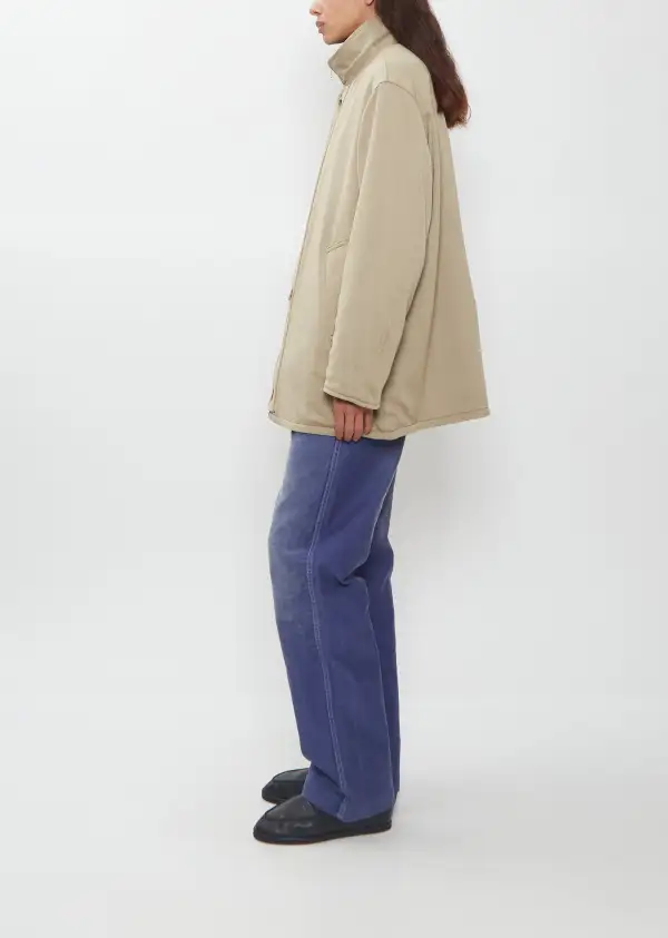 Women's Double Face Twill Stand Collar Coat