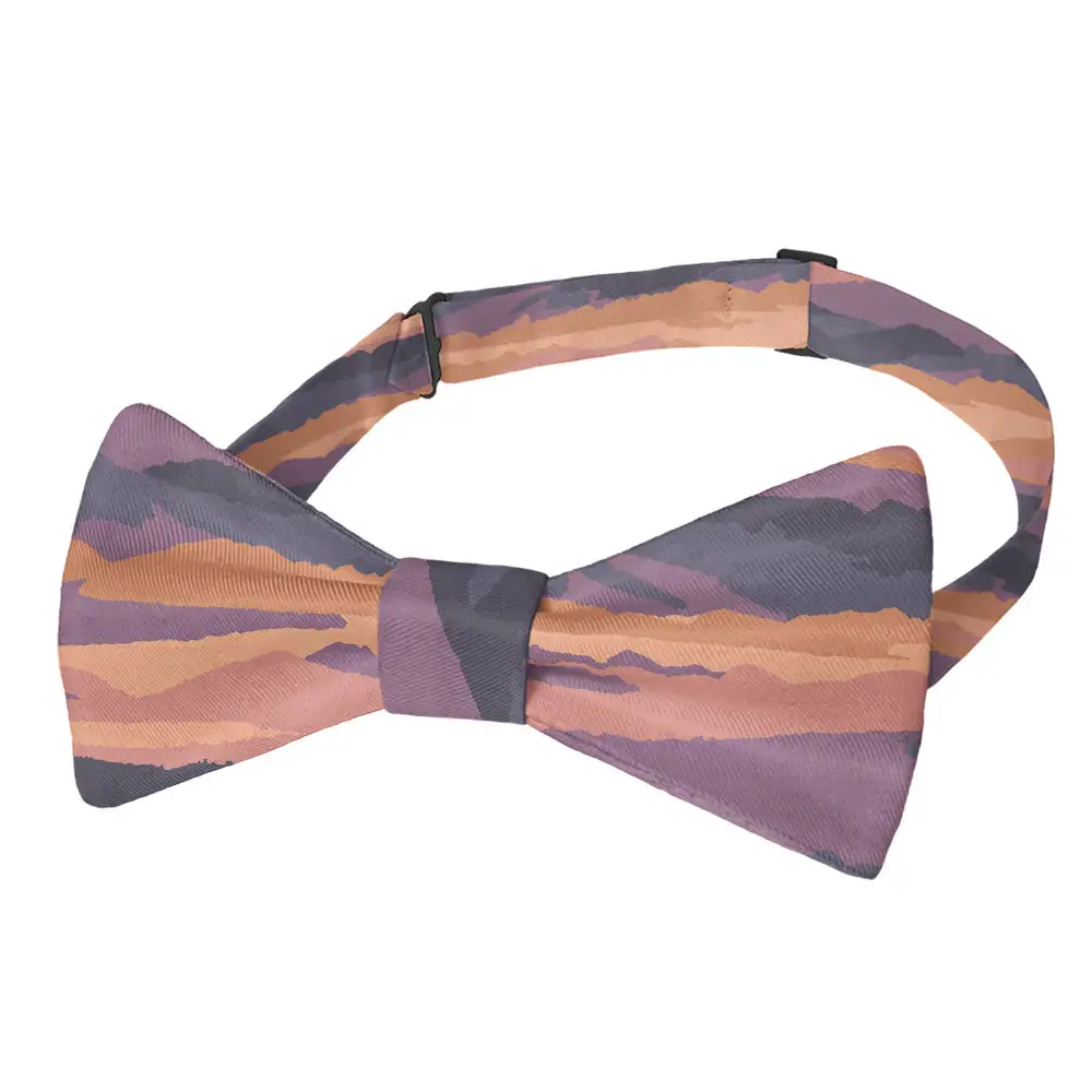 Mountain Sunset Pattern Bow Tie