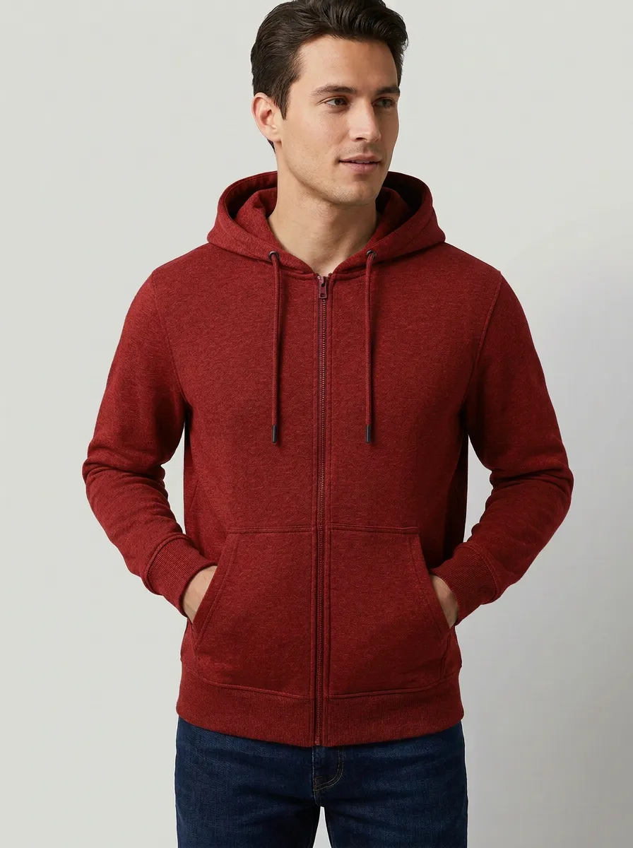 Everyday Zip-Up Sport Look Men's Hoodie