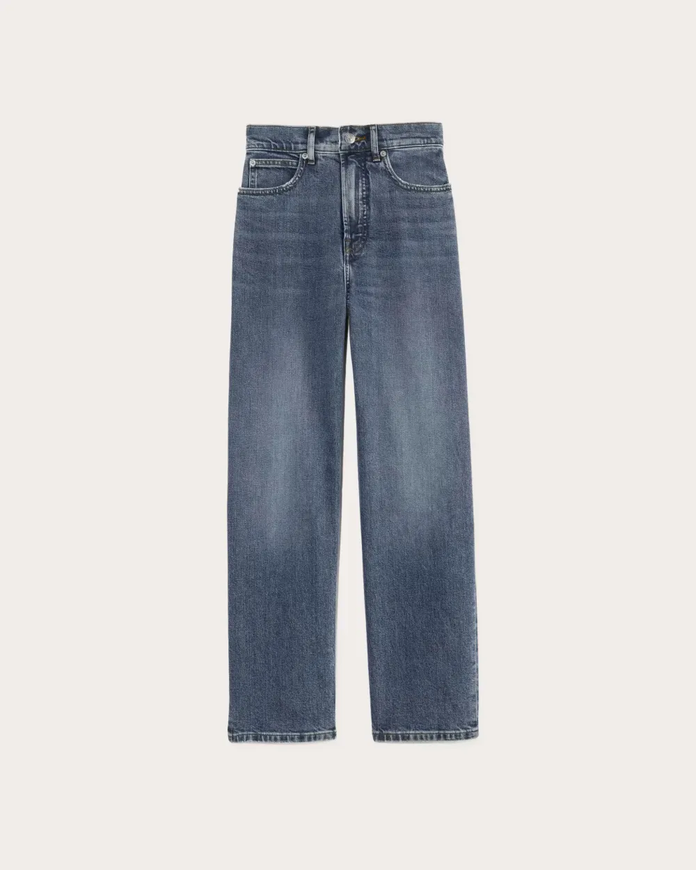 Straight-Leg High-Waisted Jeans