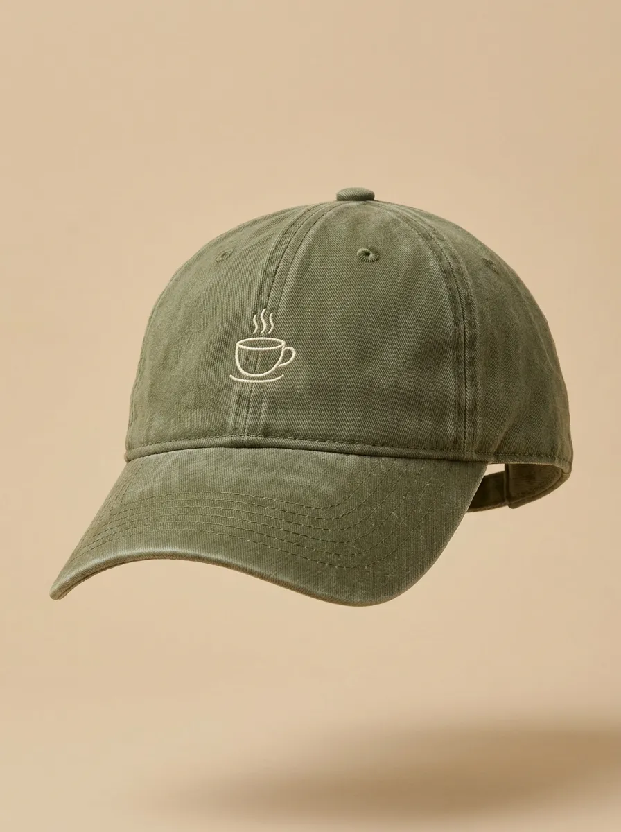 Classic Coffee-Lover Embroidered Minimal Unisex Baseball Cap