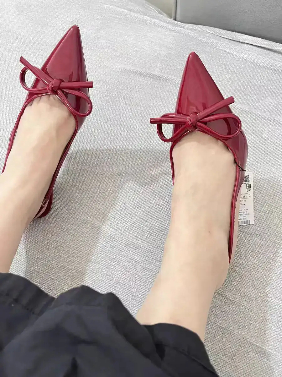 Classic Bow-Detail Slingback Pointed-Toe Pumps