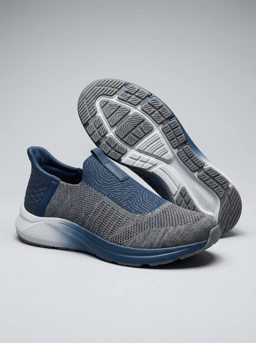 Unisex Topographic Pattern Print Sneakers