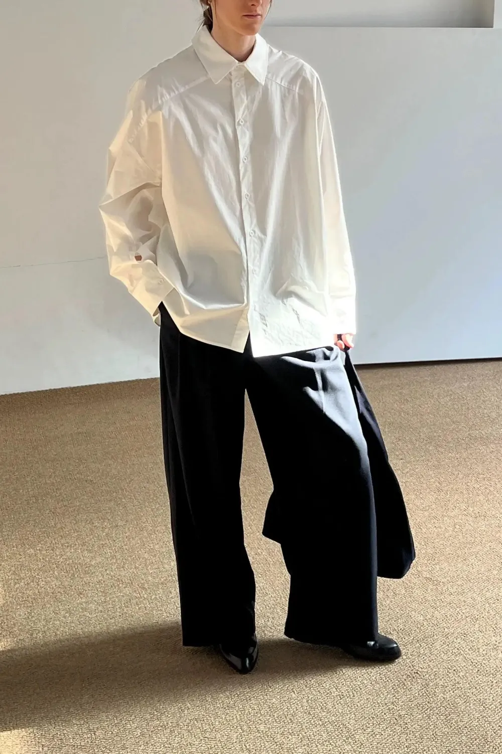 Loose Cut Solid Shirt