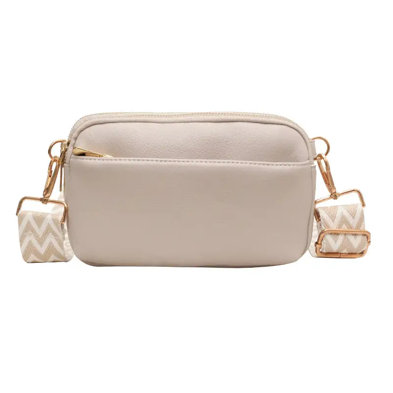Soft Compact Faux Leather Square Crossbody Bag