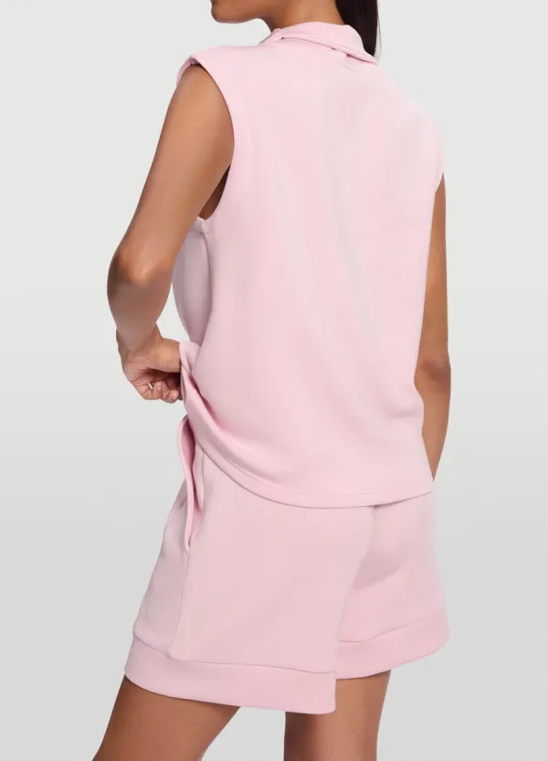Clean Line Sleeveless Zip Sweatshirt