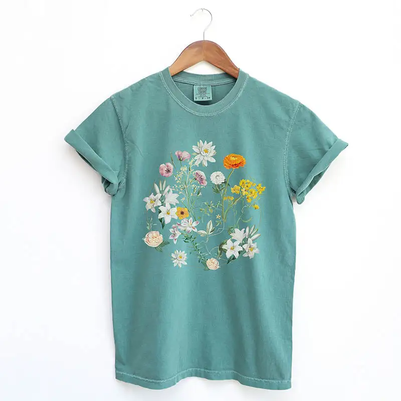 Floral Graphic Nature Dyed T-Shirt
