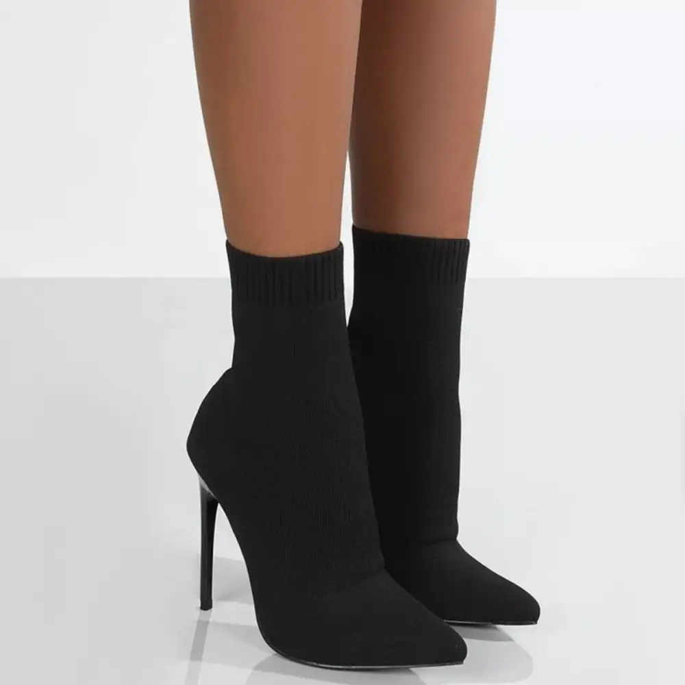 Relaxed Pointed Toe Stiletto Boots