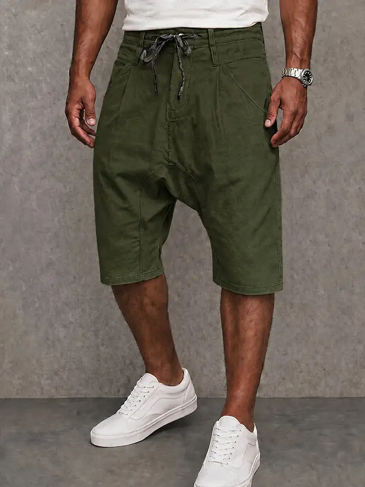 Casual Cotton Drop Crotch Shorts