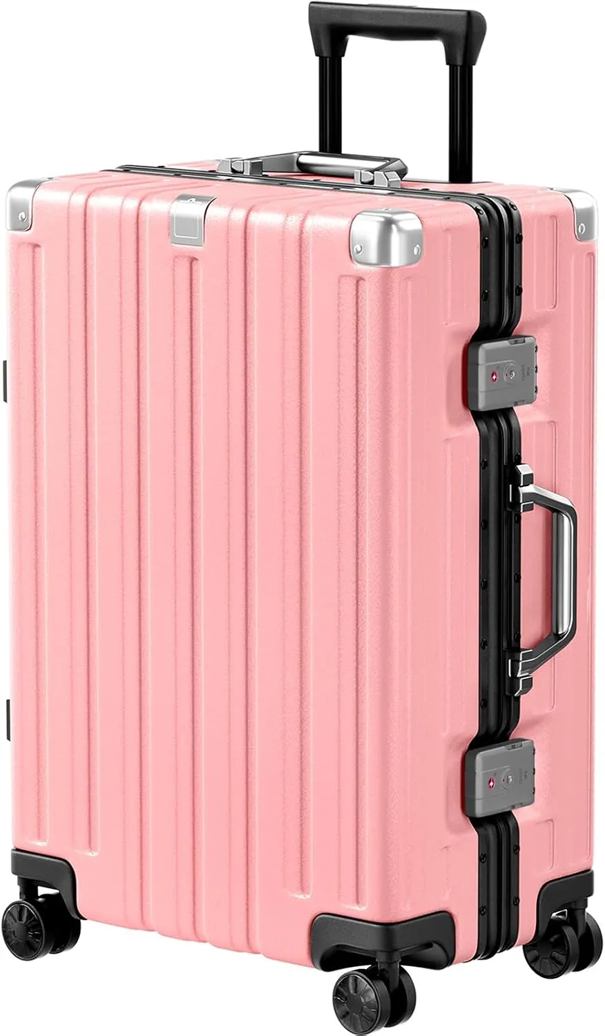 Zipperless Aluminum-Frame Hardshell Spinner Suitcase