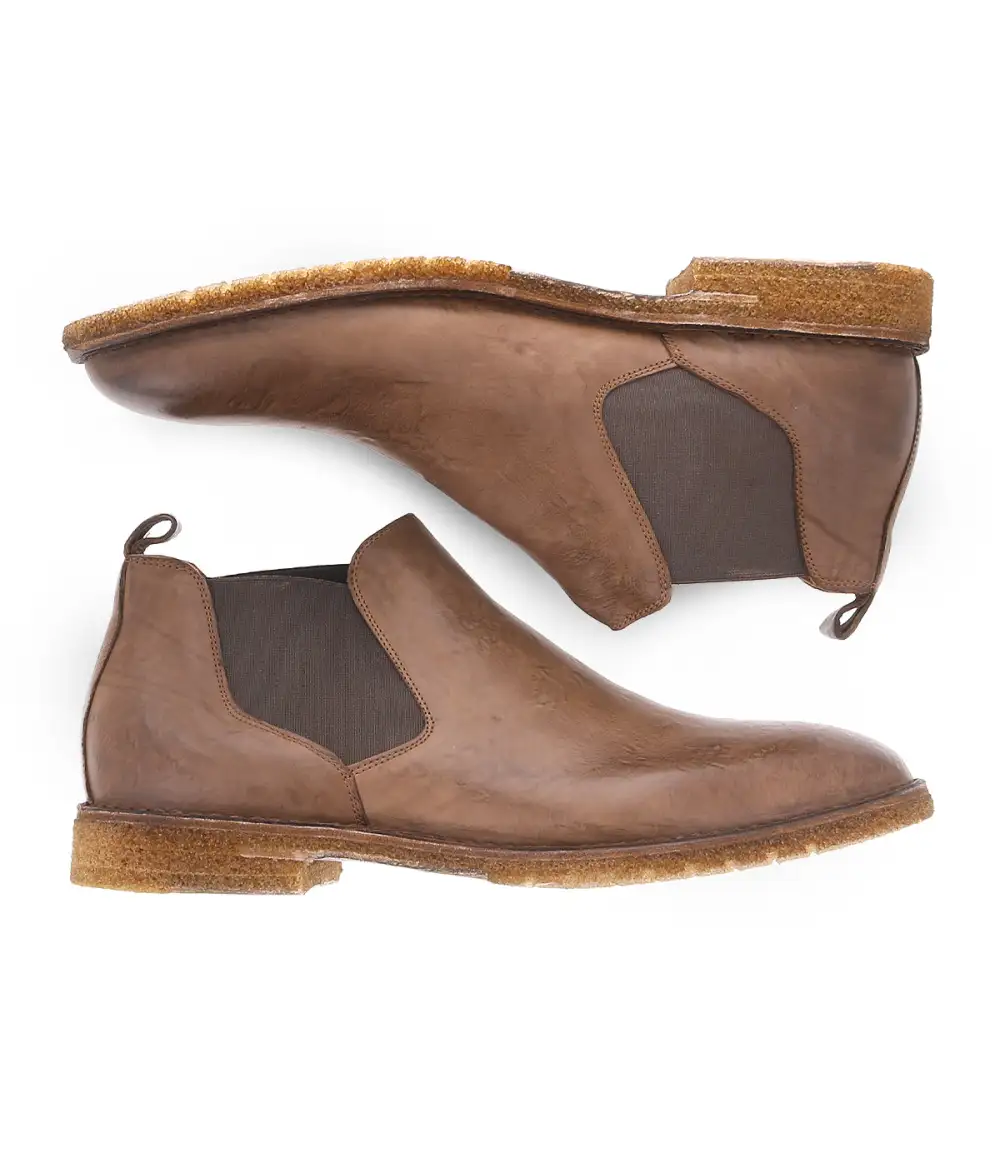 Men's Slip-On Leather Crafted Everyday Ankle Boots