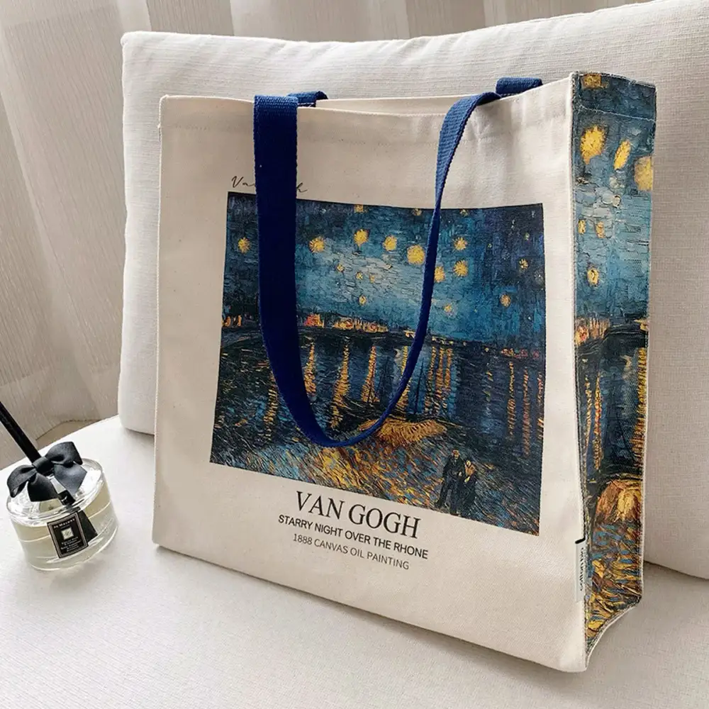 Structured Utility Canvas Tote Bag
