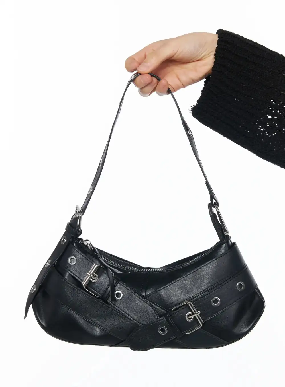 Edgy Buckle Shoulder Bag