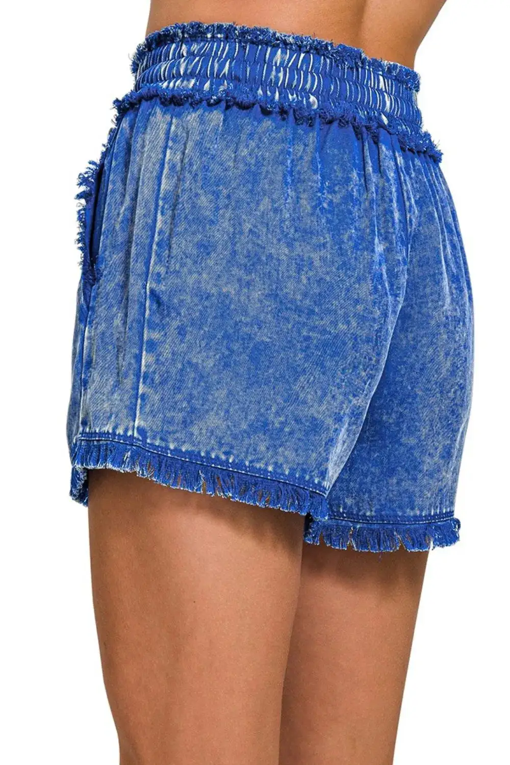 Mineral Frayed Hem Washed Shorts