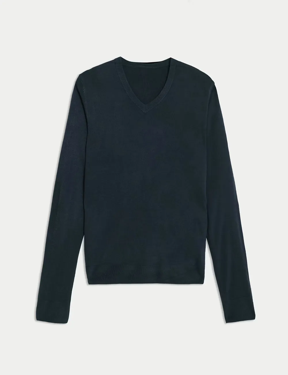 V-neck Long-Sleeved Knitted Sweater