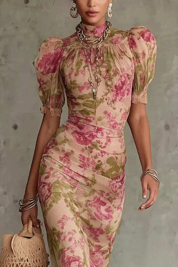 Balanced Romantic Ruffled Ruffle Sleeve And Flowing Maxi Skirt Set