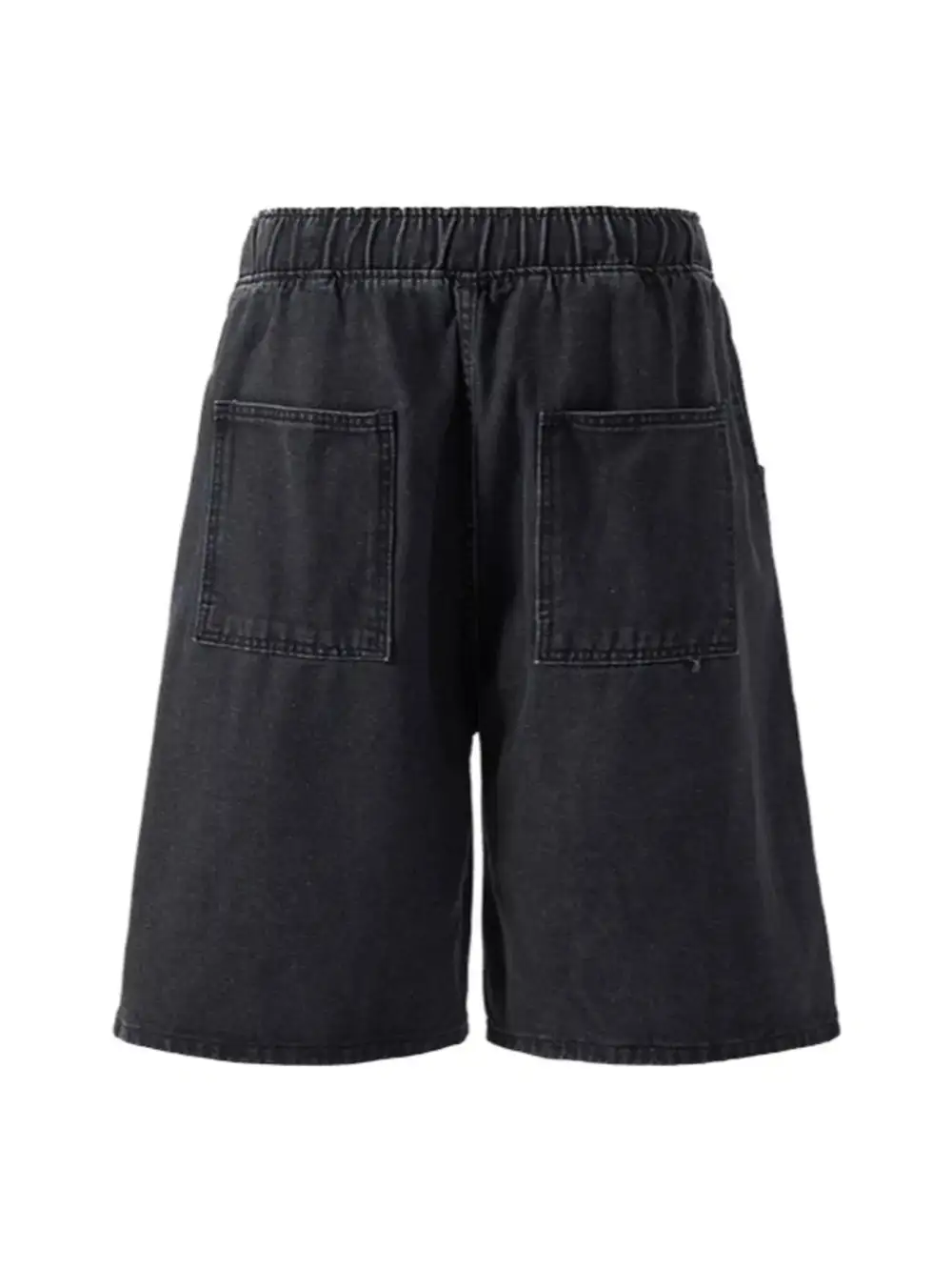 Drawstring Loose Fit Washed Denim Shorts
