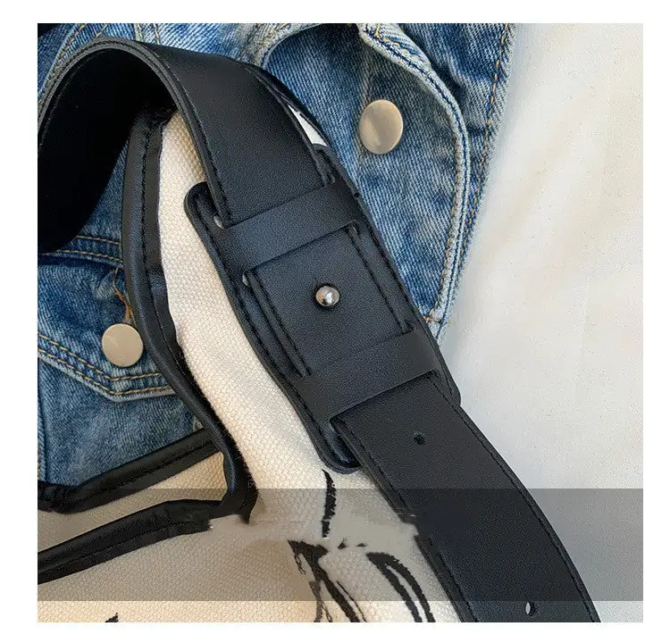 Urban Accessory: Trendy Canvas Bucket Messenger Bag