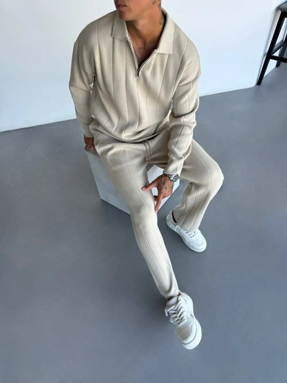 Weekend Relaxed Knit Sweatshirt