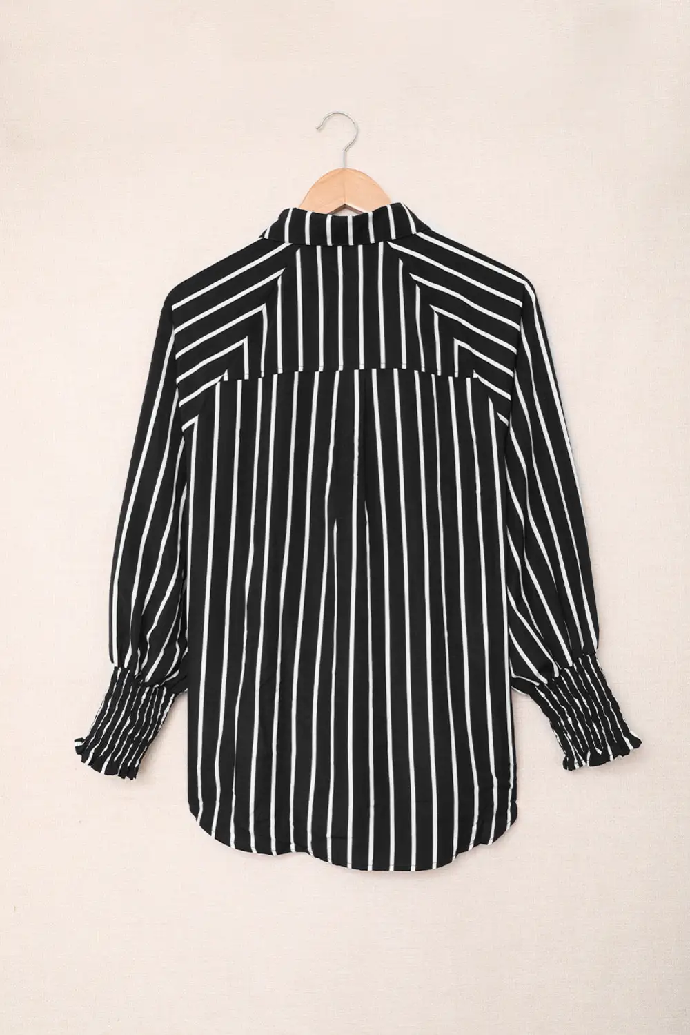 Pocketed Striped Button Shirt with Slits