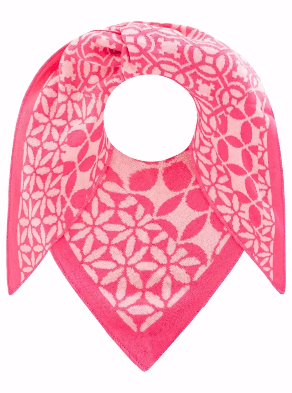 Textured Knit Cotton Wool Heart Pattern Fashion Scarf