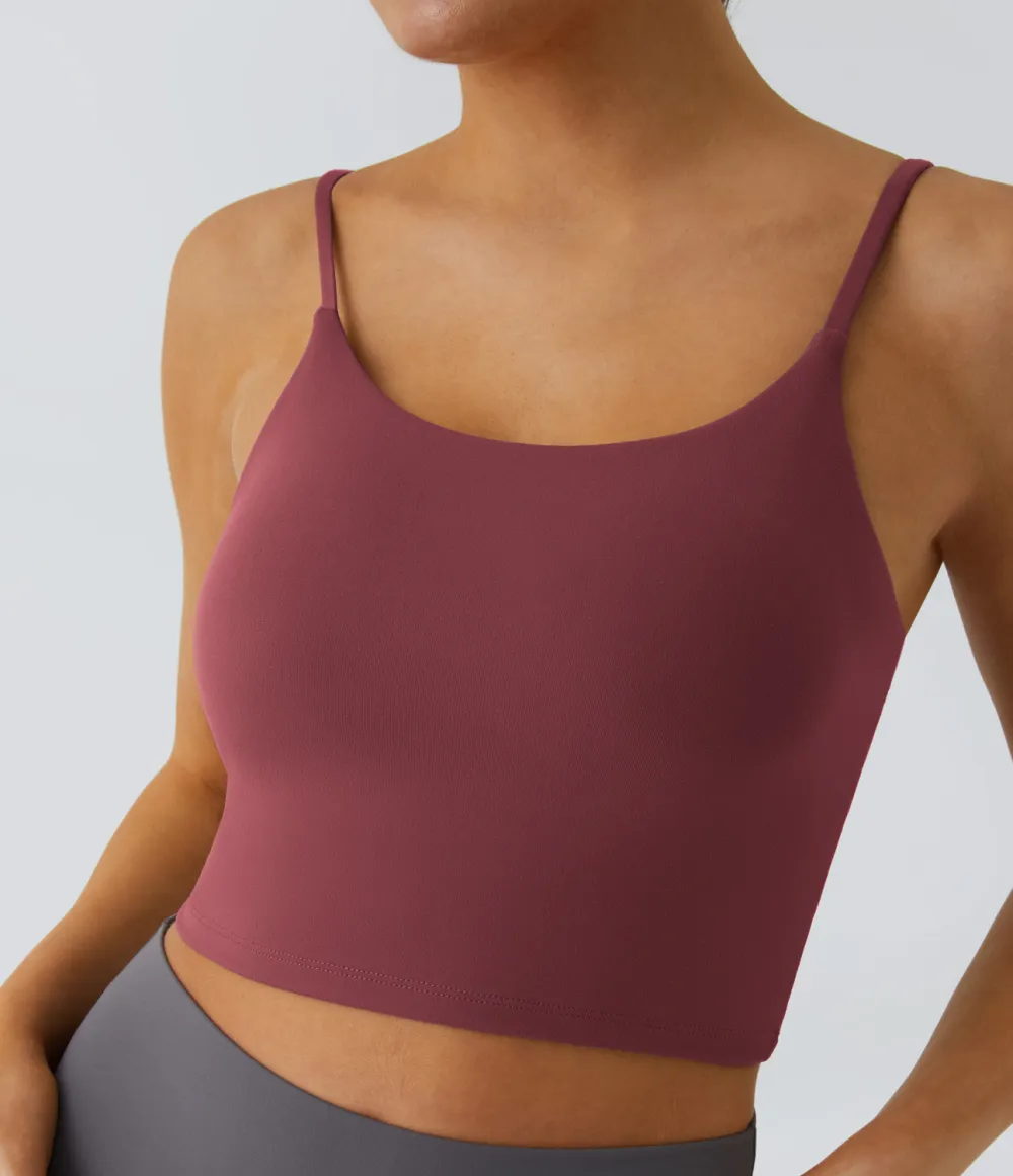 Basic Padded Workout Cropped Tank Top