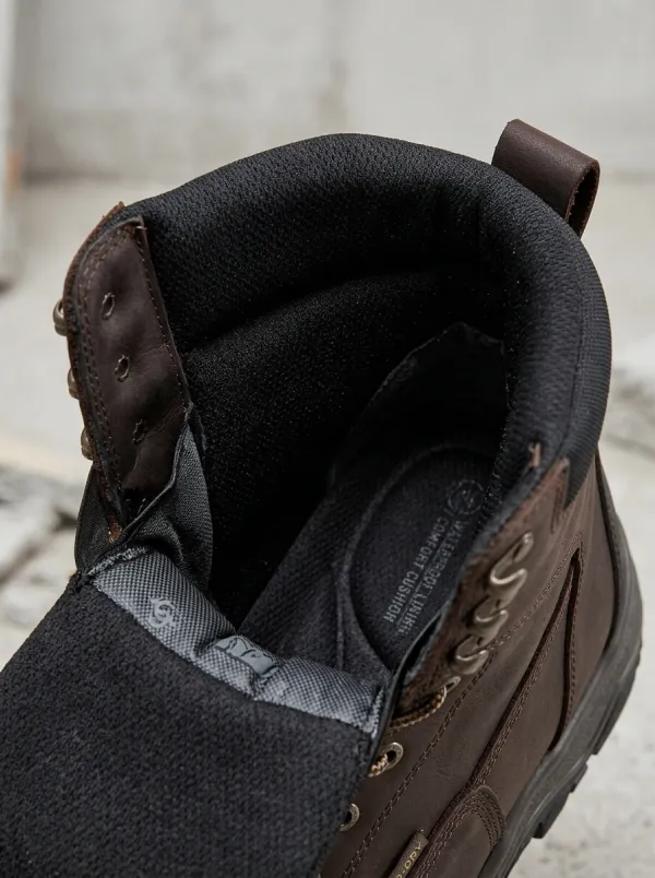 Urban-Utility Leather-Look Workwear Men's Waterproof Work Boots