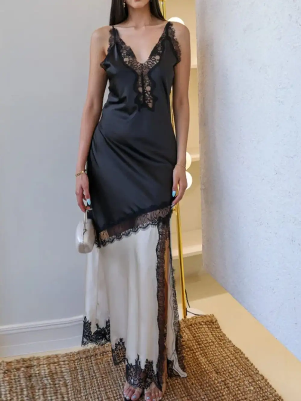 Structured Shape Lace Dress