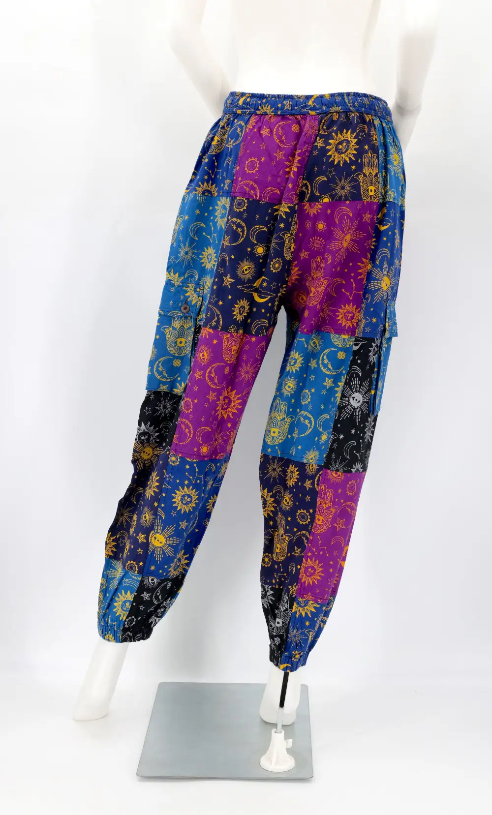 Women's Easy Fit Harem Cargo Patchwork Cargo Pants