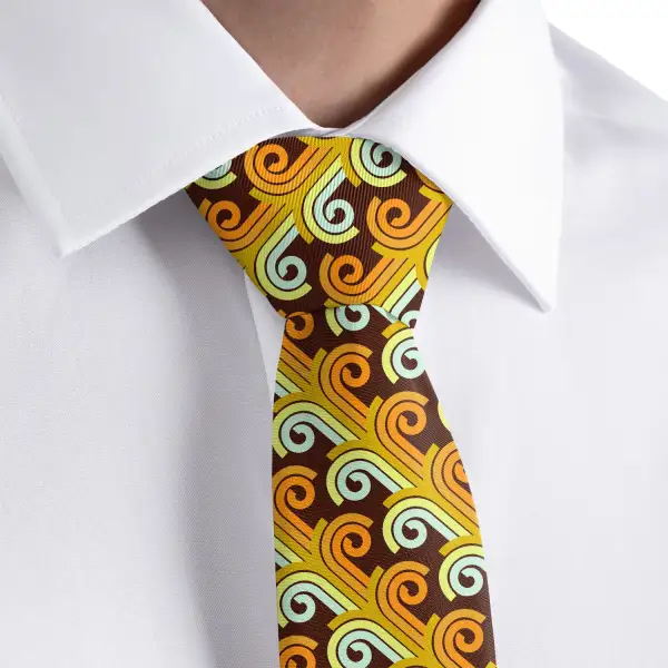 Refined Retro Motif Necktie