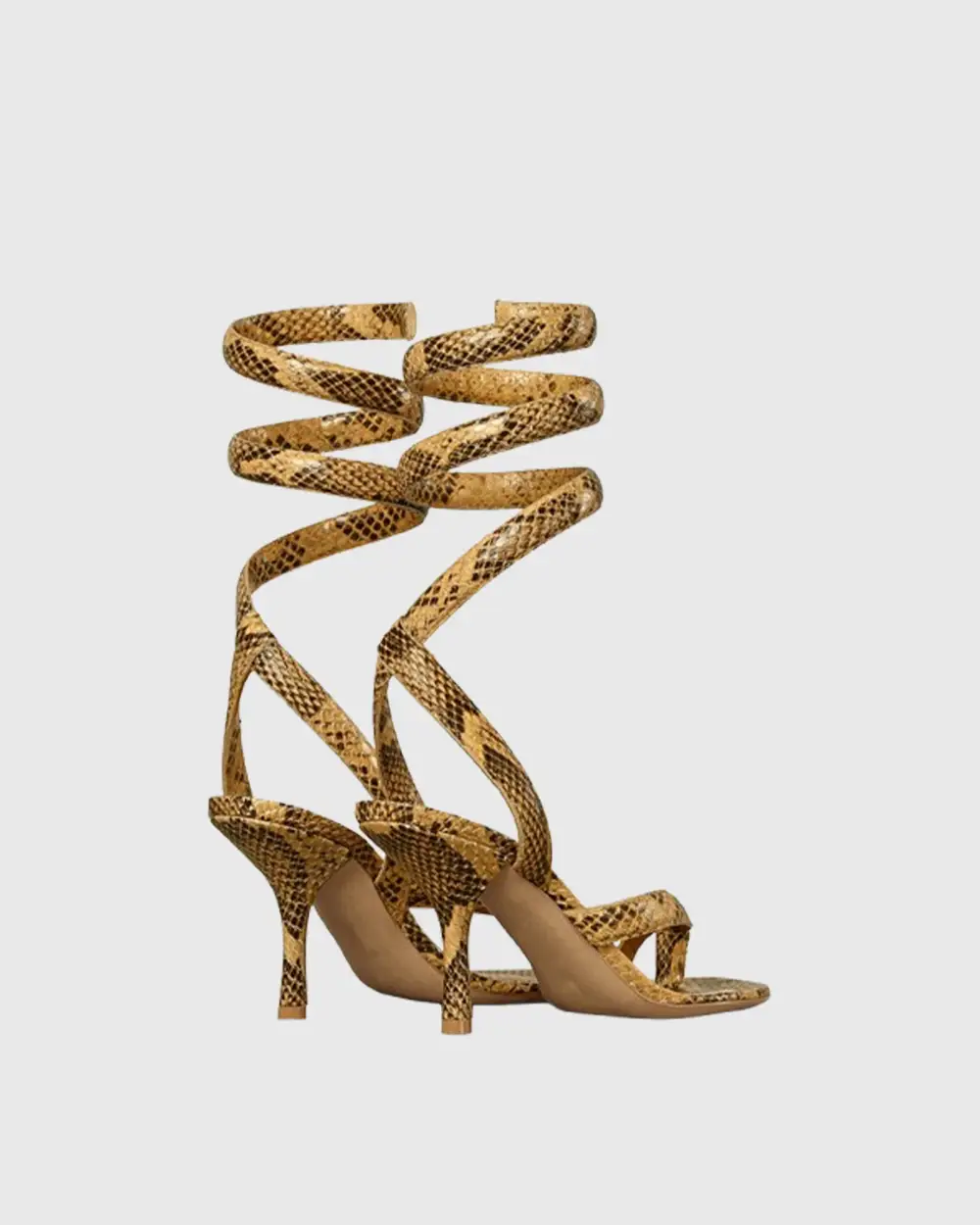 Spiral Snake Sandals in Yellow