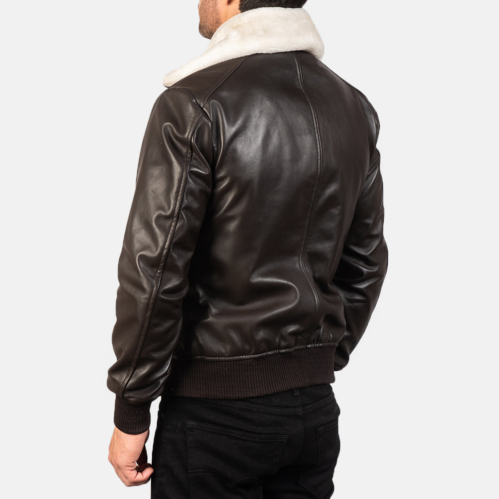 Men's Classic Refined Bomber Leather Jacket